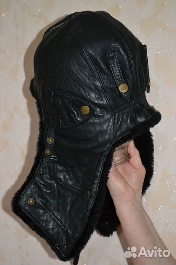 Зимняя мужская шапка-авиатор