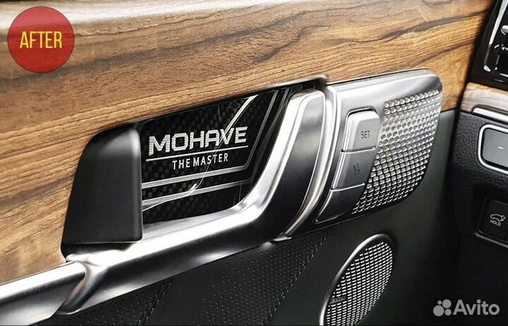 Декоративные накладки в дверные ручки kia mohave 2
