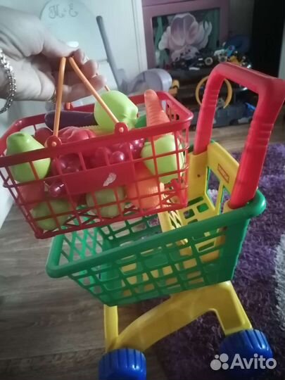 Тележка+корзина с фруктами