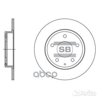 Диск тормозной передний Mazda 3 2013- sd4422