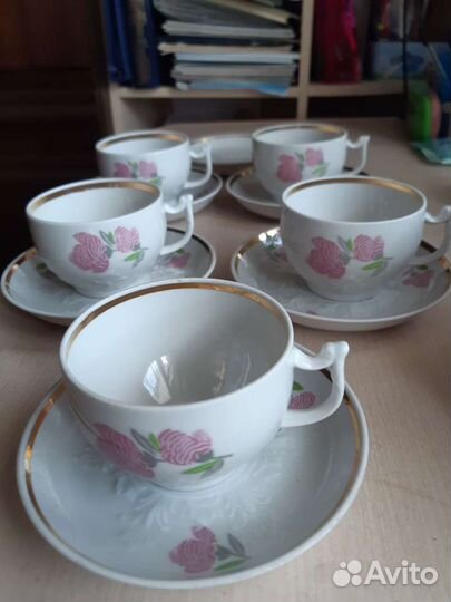 Чашка с блюдцем Вербилки фарфор СССР