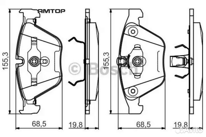 Bosch 0986495082 Колодки тормозные дисковые перед
