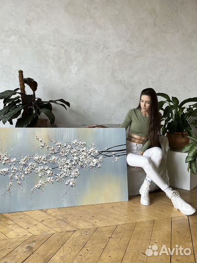 Картина маслом Цветы Абстракция