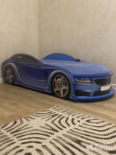 Детская кровать машина с подсветкой