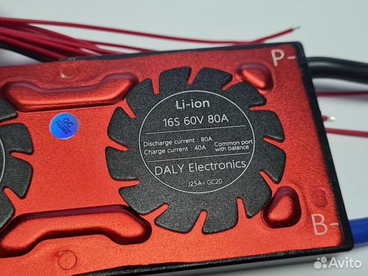 Плата контроля BMS Li-ion 16S 60V 80A