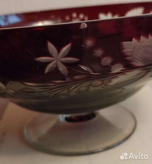 Блюдо, ваза для фруктов на ножке СССР