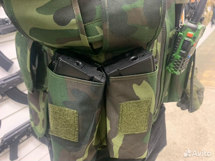 Тактическая Разгрузка Олива 8 Магазинов+Гранатники