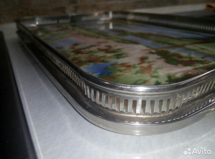 Поднос металлический СССР винтаж Чехословакия