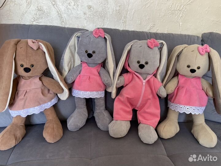 Игрушки заяц мишка ручная работа