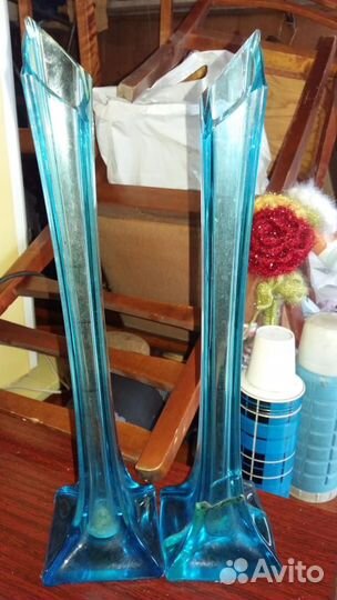 Вазы из цветного стекла