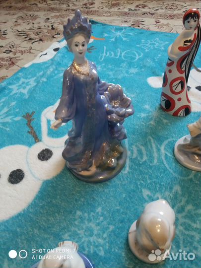 Статуэтки СССР старая гжель 1940-1960 года, много