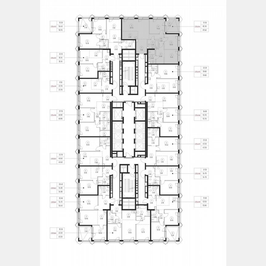 3-к. квартира, 87,6 м², 35/59 эт.