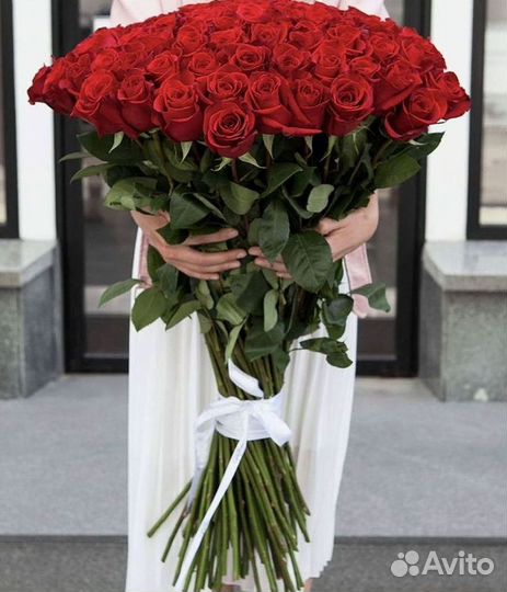 Розы высокие Доставка цветов