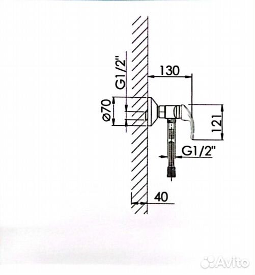 Смеситель для душа hansen H20021