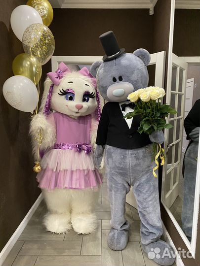 Зайка Ляля и мишка Тедди Аниматоры Ростовые куклы