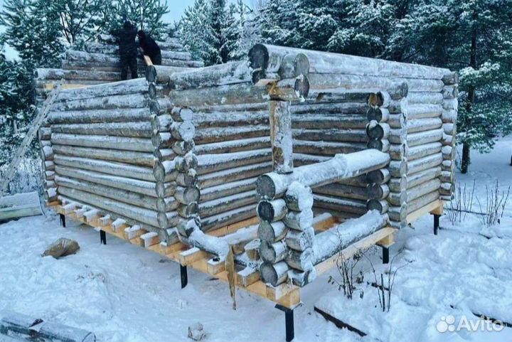 Сруб дома в чашу 6х8м, с Доставкой