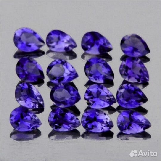 Иолит натуральный 2,05Ct 4х3мм 16шт VVS Pear