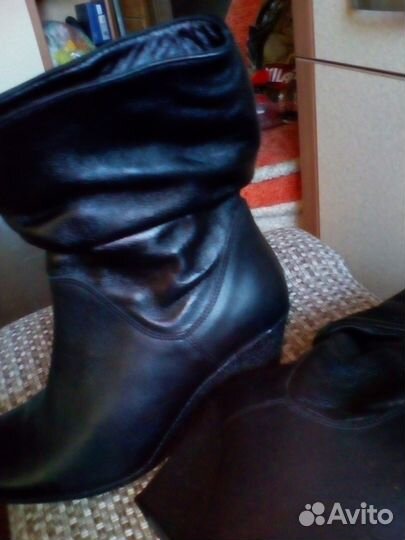 Полусапожки осенние кожаные новые