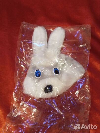 Новогодняя маска зайчика