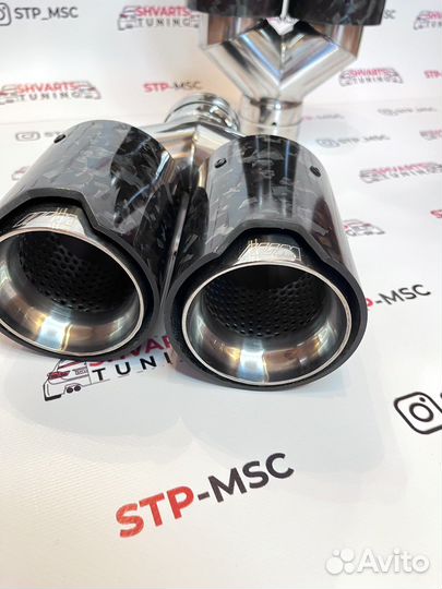 2шт Насадки глушителя M Performance Кованый Карбон