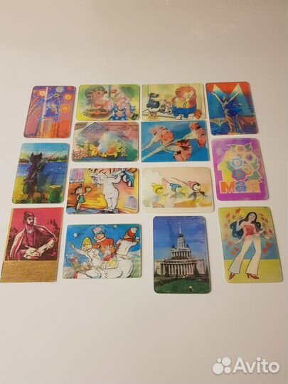 Переливные календарики стерео объёмные СССР