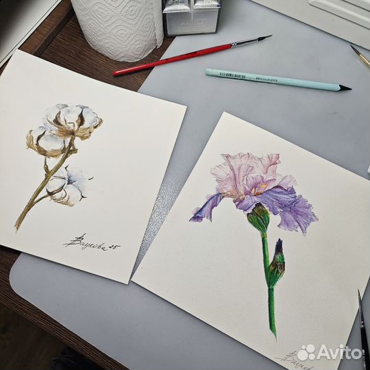 Картина акварельная