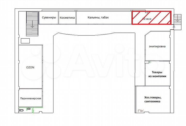 Торговая площадь, 20 м²