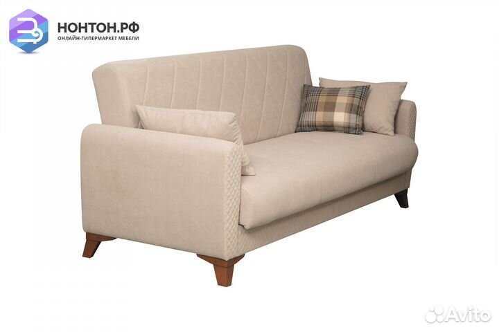 Диван книжка Эдвин 3-х местный бежевый