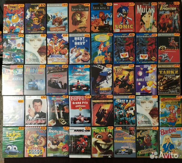 Картриджи с играми для sega