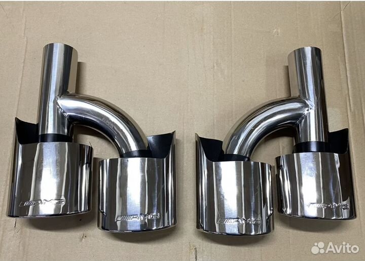 Насадки на глушитель AMG W164 W204 W212