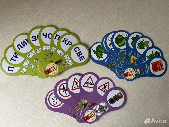 Веера, обучающие материалы для детей 4-7 лет