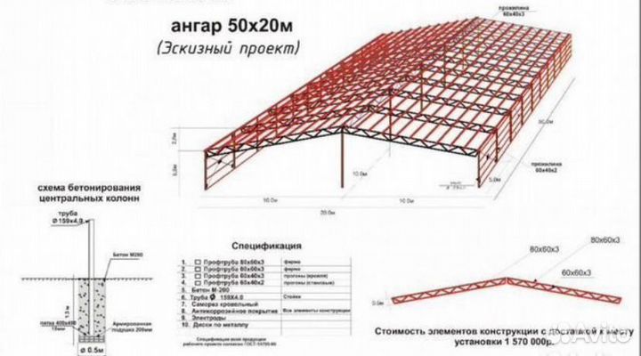 Строительство ангаров, складов, навесов под ключ