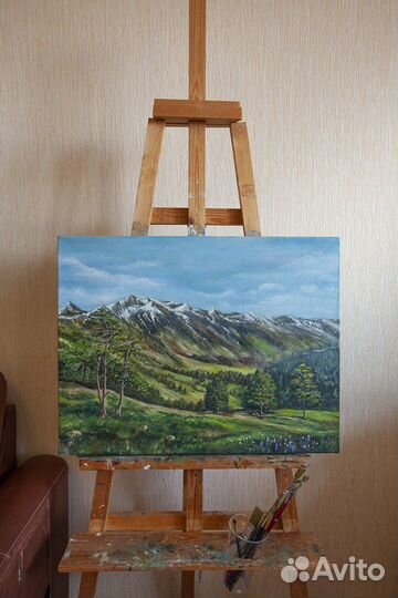 Картина Горы Кавказа. масло