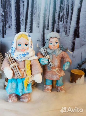 Ватная игрушка на ёлку