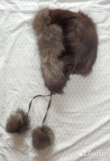 Шапка песец, очень теплая, 56 р