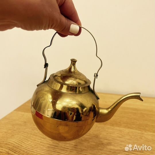 Чайник заварочный из латуни винтаж
