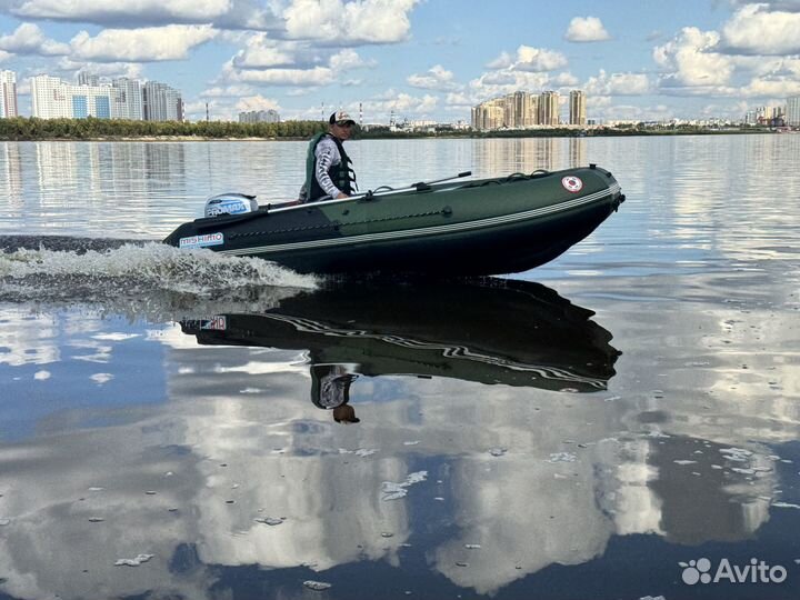 Лодка mishimo BIG floor 360 зеленая