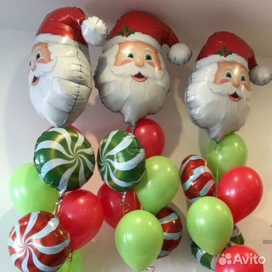 Шары гелиевые Новогодние