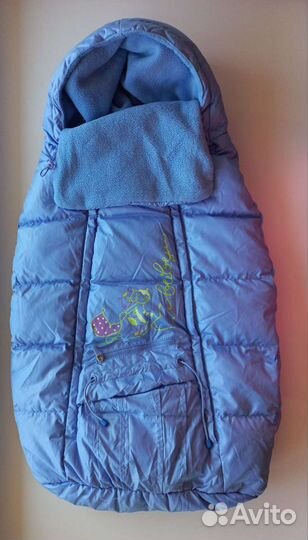 Зимний конверт в коляску, размер 68-74 см