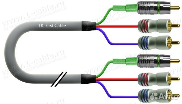 1K-AV1-05 Кабель видео + стерео звук,3xRCA-3xRCA