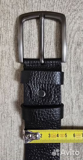 Мужской кожаный ремень, цвет чёрный, 45мм, Россия