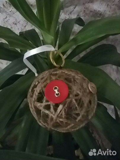 Набор ёлочных игрушек. Handmade. Эко-стиль