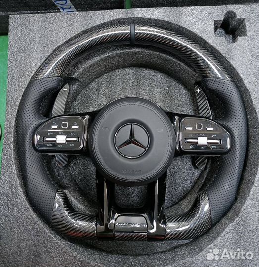 Карбоновый Руль Mercedes Benz AMG Black Edition