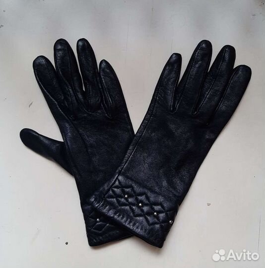 Перчатки женские кожаные