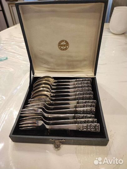 Набор чайный мельхиор