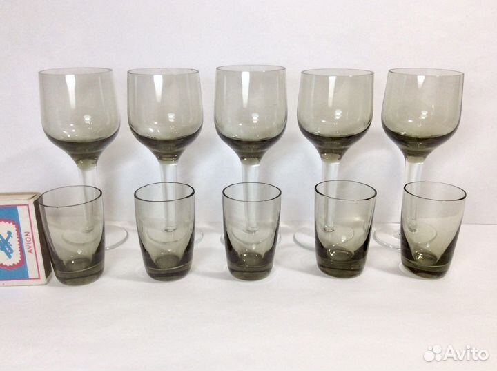 Рюмки СССР. Цветное стекло. Винтаж