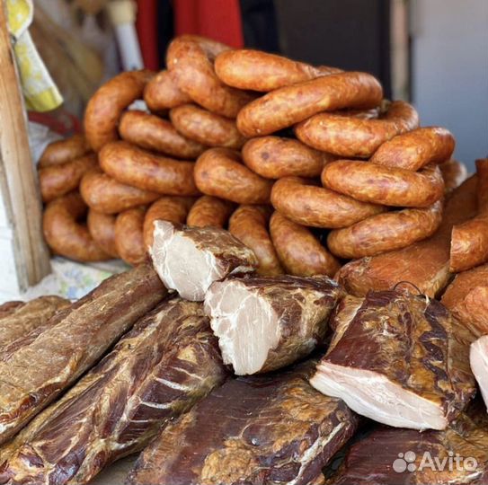 Домашнее сало, мясо,домашнее копчение колбаса