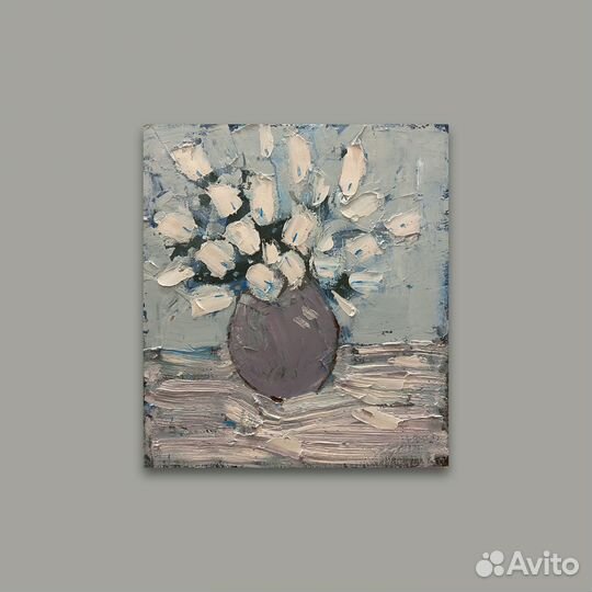 Картина маслом на холсте цветы