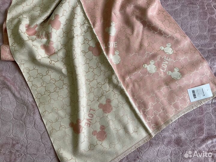 Палантин эко кашемир минни маус двухцветный