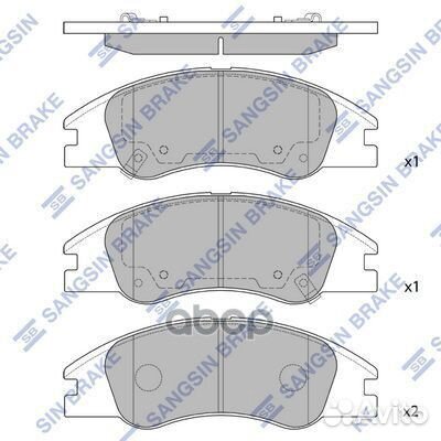 SP1167SNS 1134 02 колодки дисковые п Kia Cera